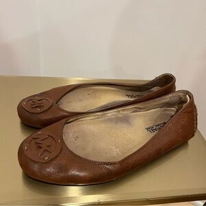 Vintage Michael Kors Brown Leather Ballet Flats